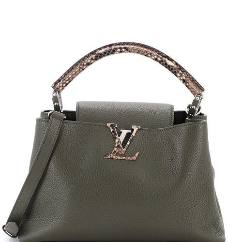 Capucines Bag Leather with Python PM