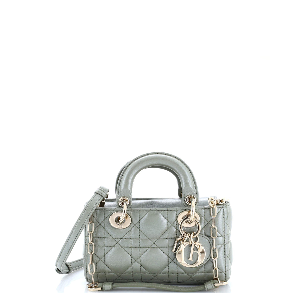 Christian Dior Lady D-Joy Bag Cannage Quilt Lambskin Micro