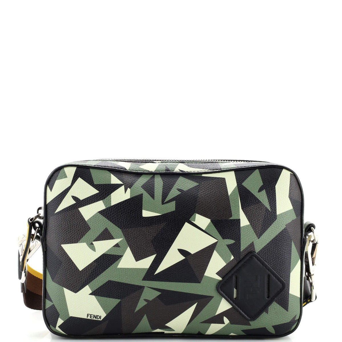 Fendi FENDI Camouflage Crossbody Messenger Bag Printed Leather