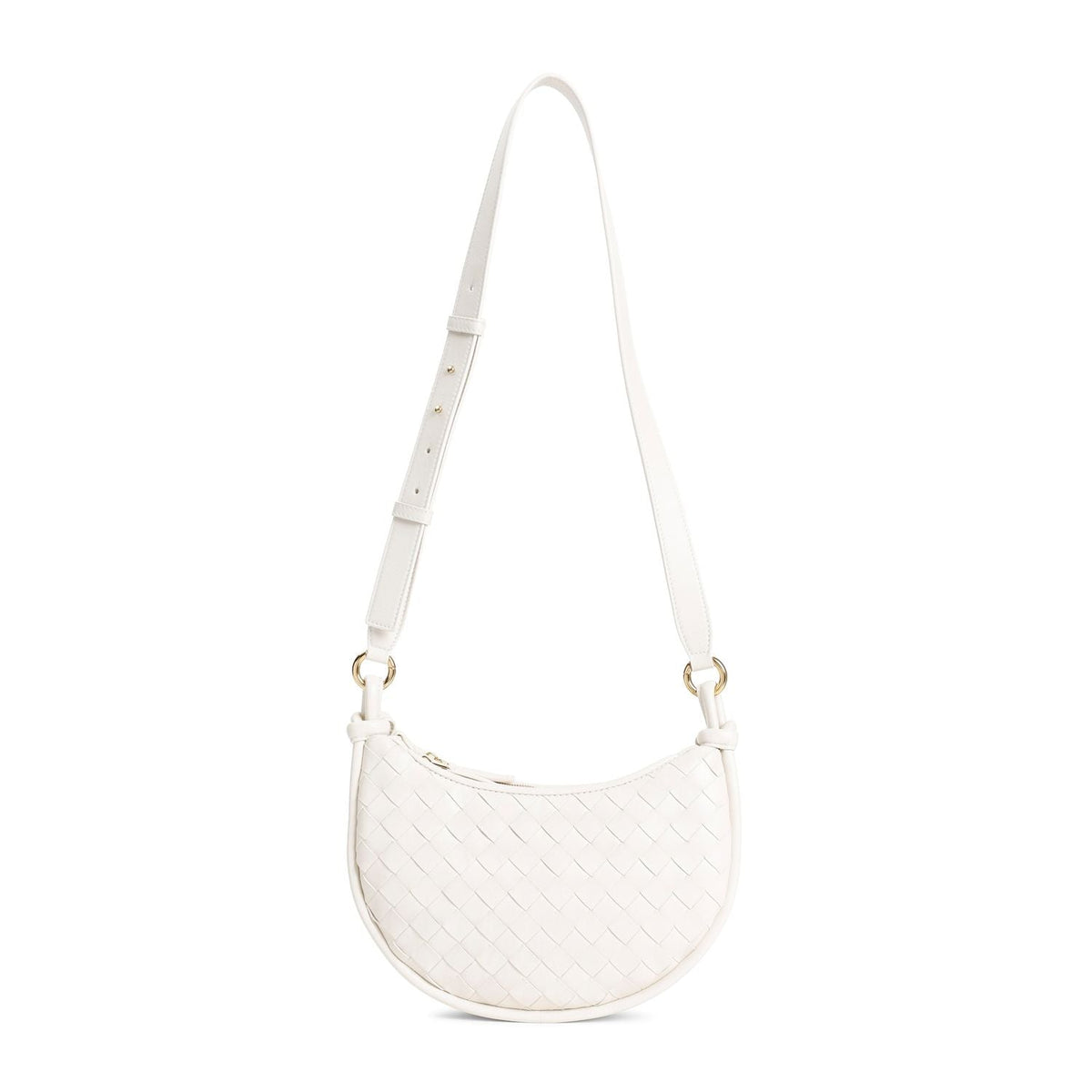 Bottega Veneta Women's Gemelli Messenger in White | 796638V1W51