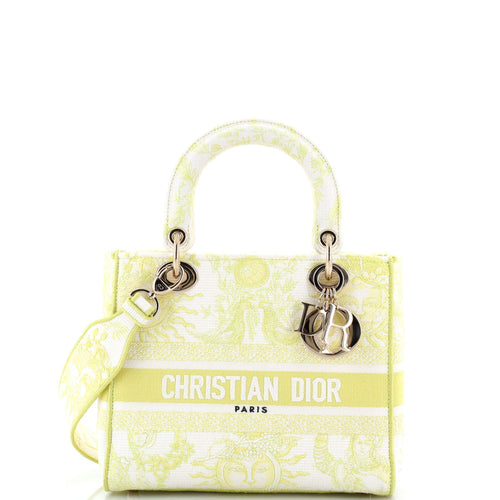 Lady D-Lite Bag Embroidered Canvas Medium
