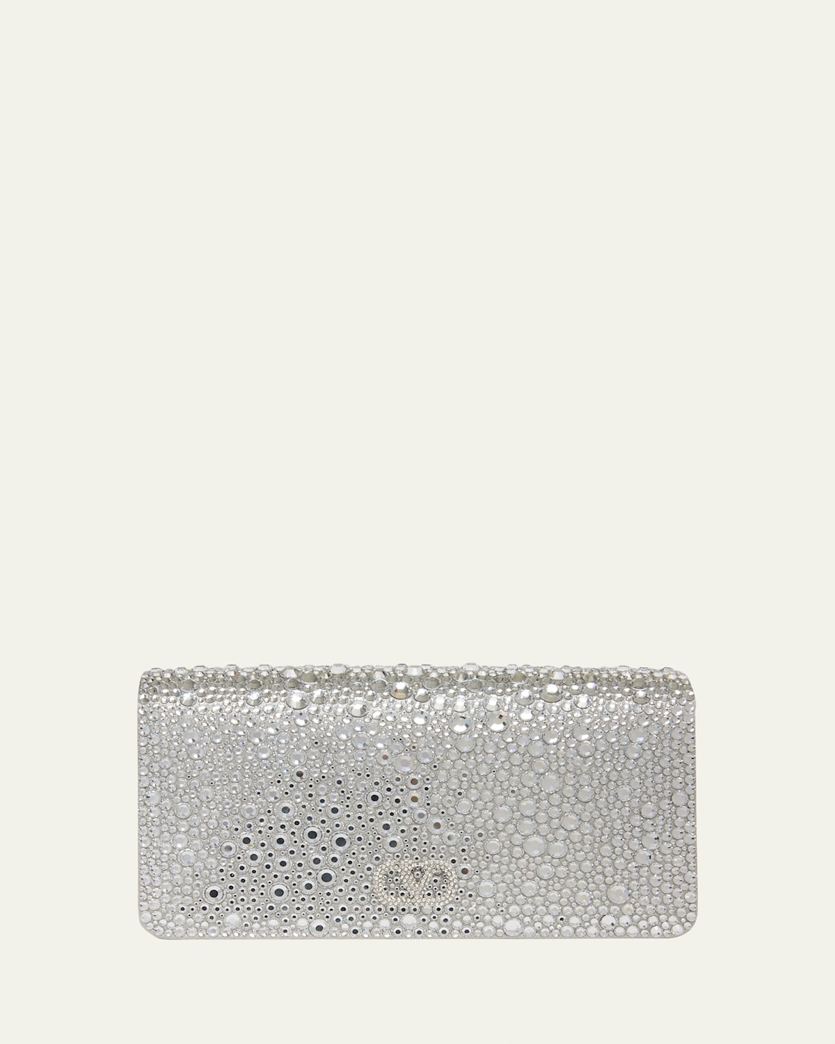 Valentino Crystal VLogo Clutch Bag