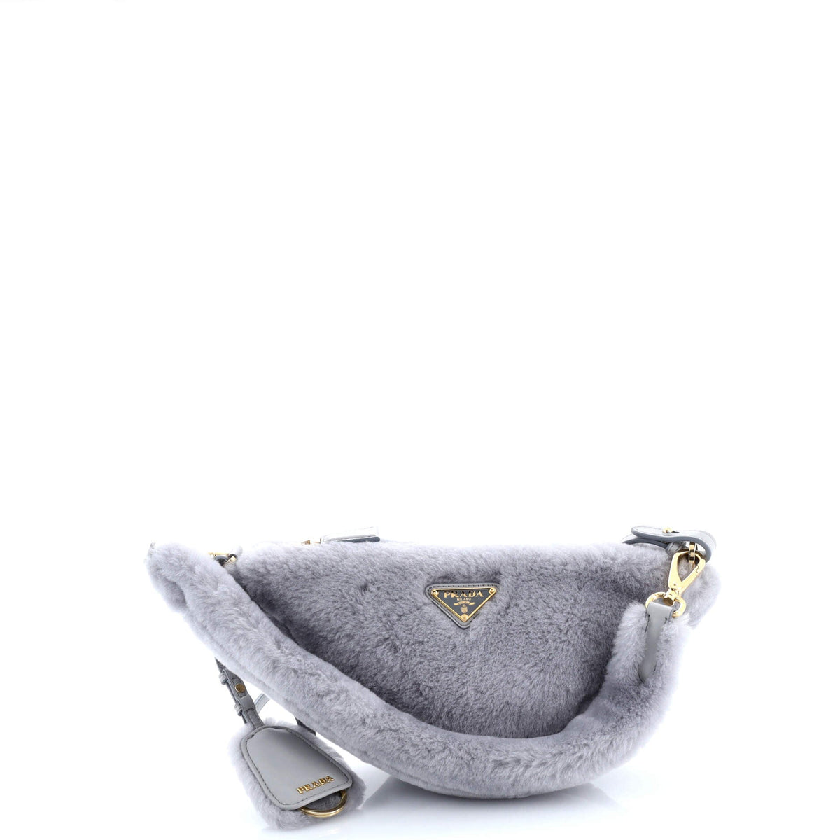 Prada PRADA Triangle Shoulder Bag Shearling Mini