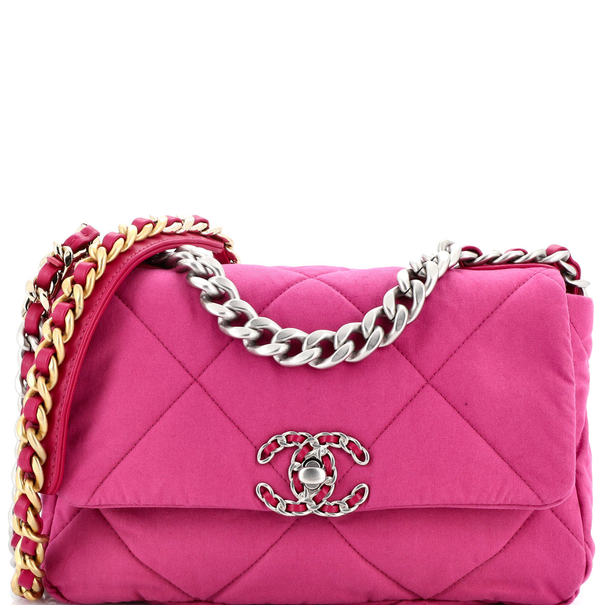 Chanel CHANEL 19 Flap Bag Quilted Canvas Medium