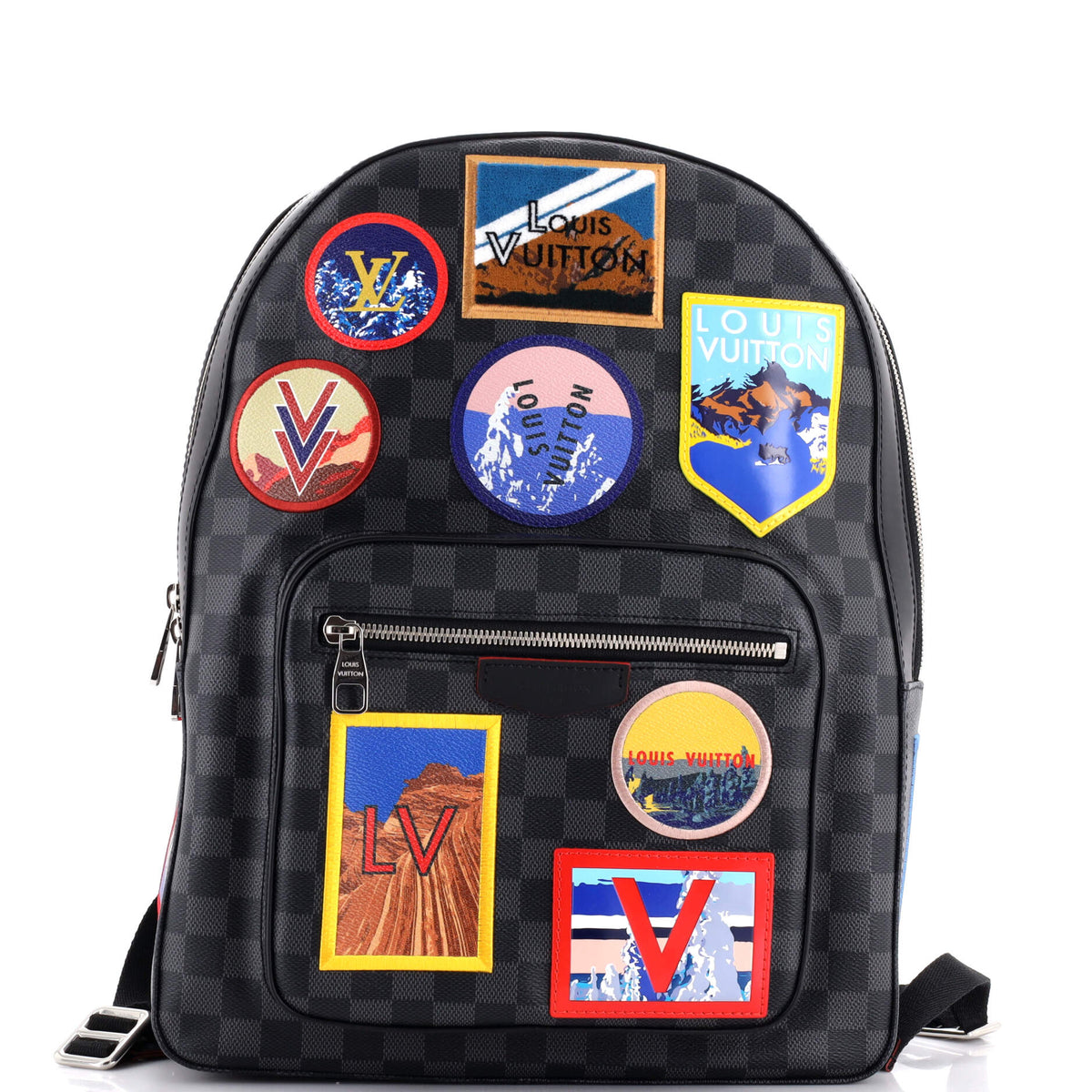 Louis Vuitton Josh Backpack Alps Patches Damier Graphite