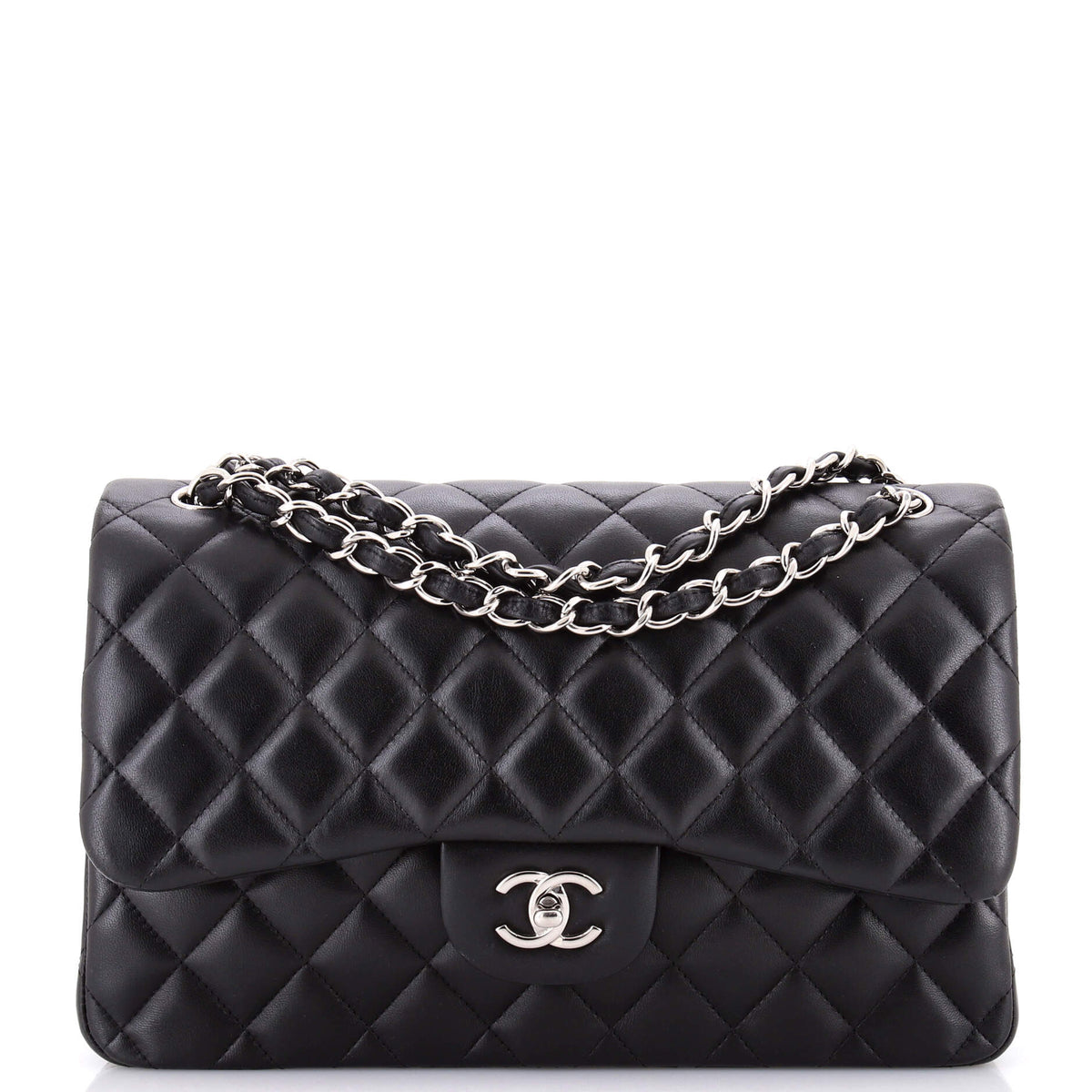 Chanel CHANEL Classic Double Flap Bag Quilted Lambskin Jumbo