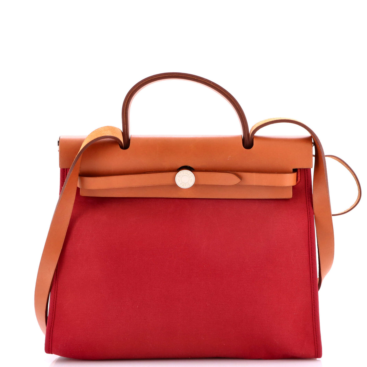 Herm?s Herbag Zip Leather and Toile 31