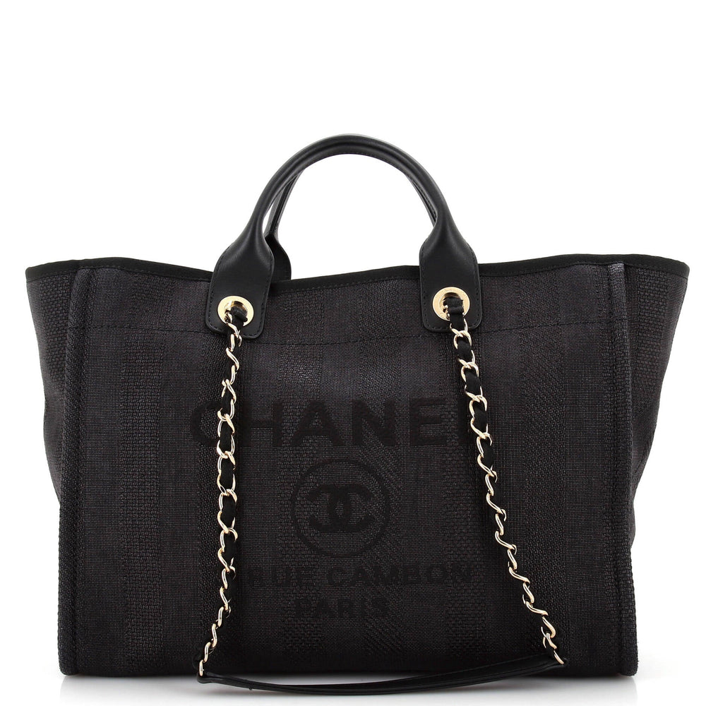 CHANEL Deauville Tote Raffia Medium