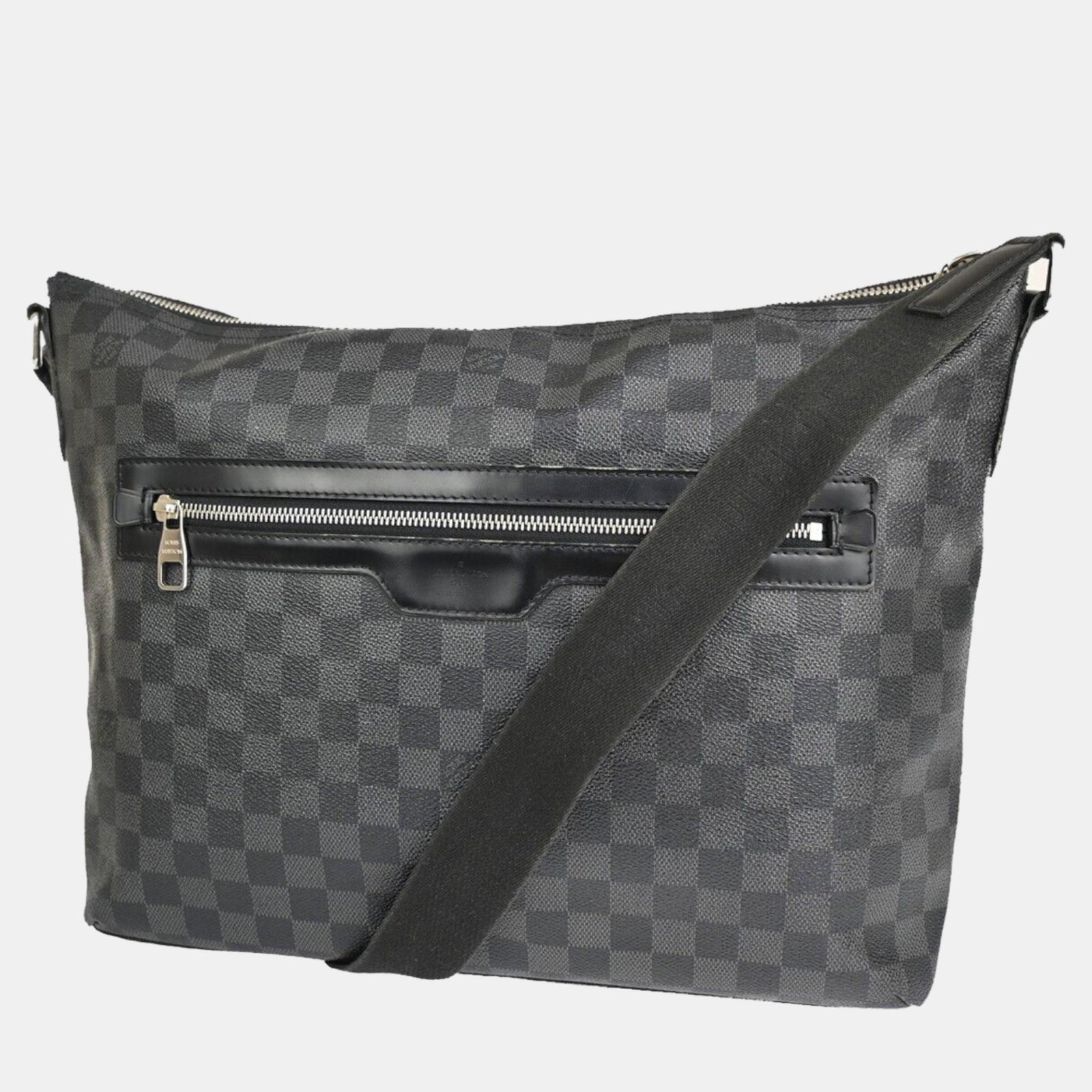 Louis Vuitton Schwarze Mick MM Umhängetasche aus Damier Graphite Canvas