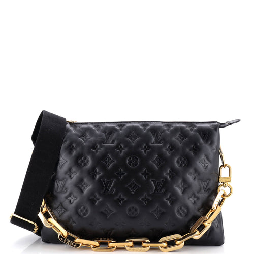 Coussin Bag Monogram Embossed Lambskin MM