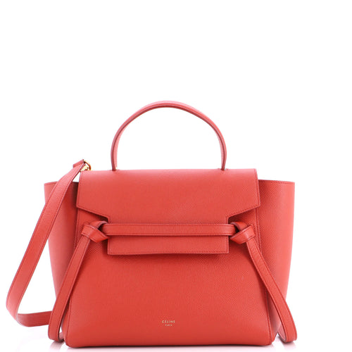 CELINE Belt Bag Textured Leather Micro
