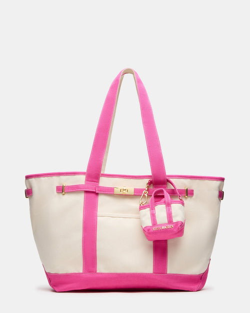 Women's Boat Bag - Hot Pink - Synthetic