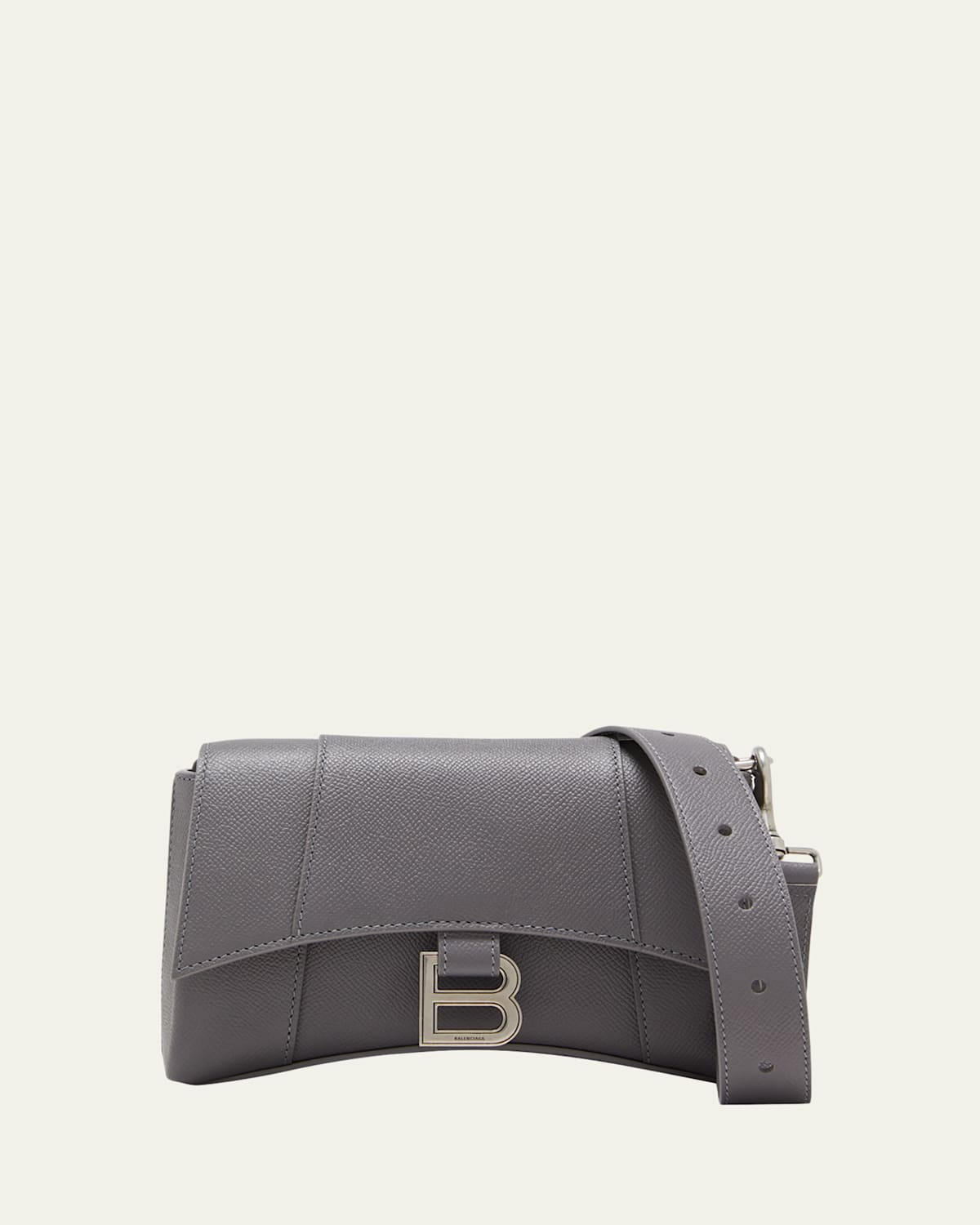 Balenciaga Men's Downtown B-Logo Leather Crossbody Bag