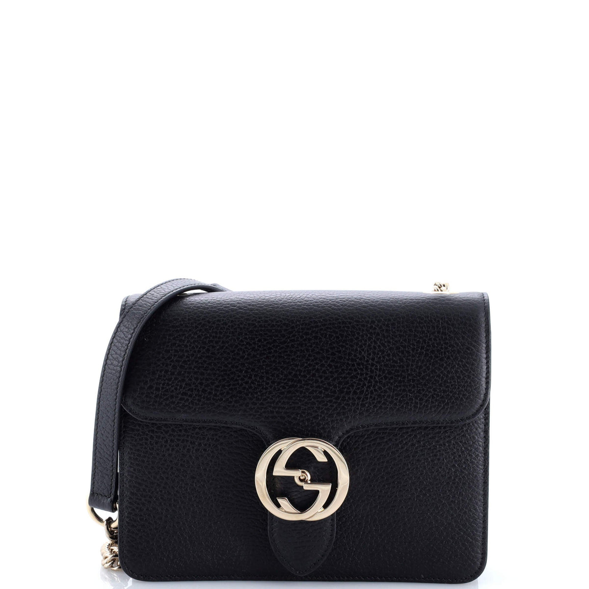 Gucci GUCCI Interlocking Shoulder Bag Leather Small