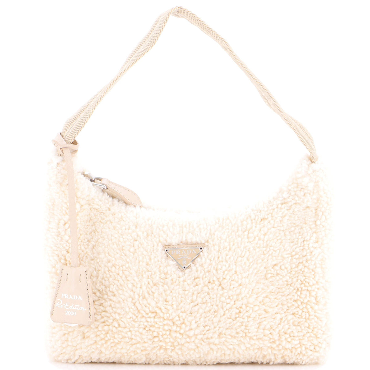 Prada PRADA Re-Edition 2000 Hobo Shearling Mini