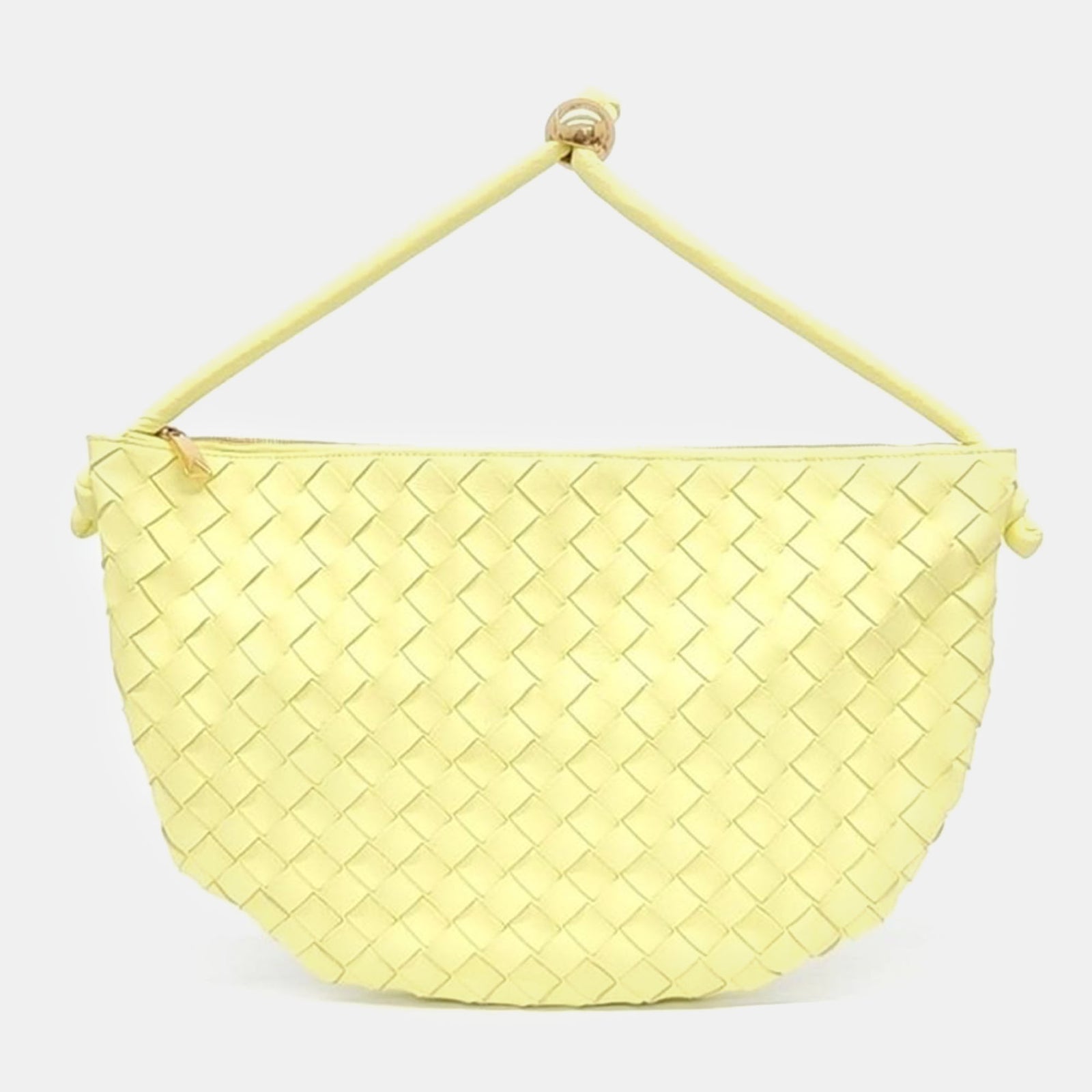 Bottega Veneta Sac hobo moyen Turn Nappa jaune intrecciato