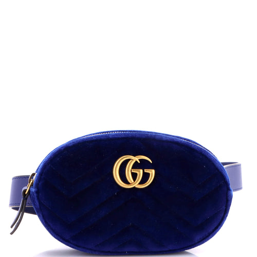 GUCCI GG Marmont Belt Bag Matelasse Velvet