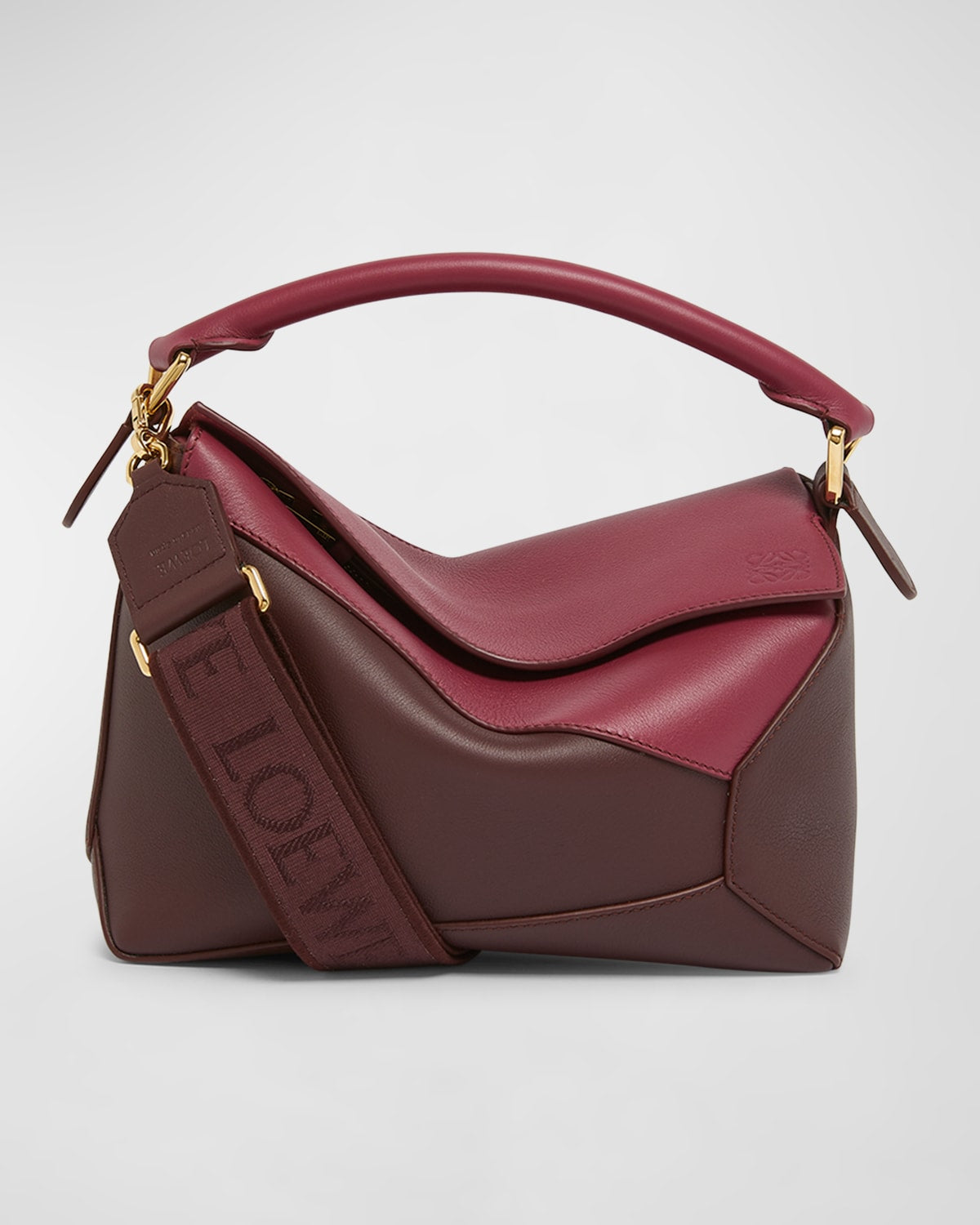 Loewe Puzzle Edge Small Top-Handle Bag in Leather