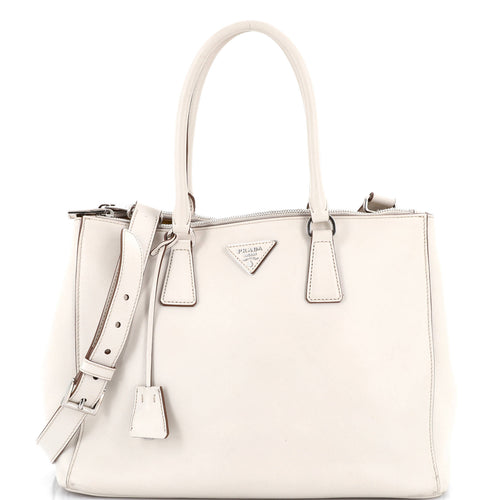 PRADA Galleria Double Zip Tote Leather Medium
