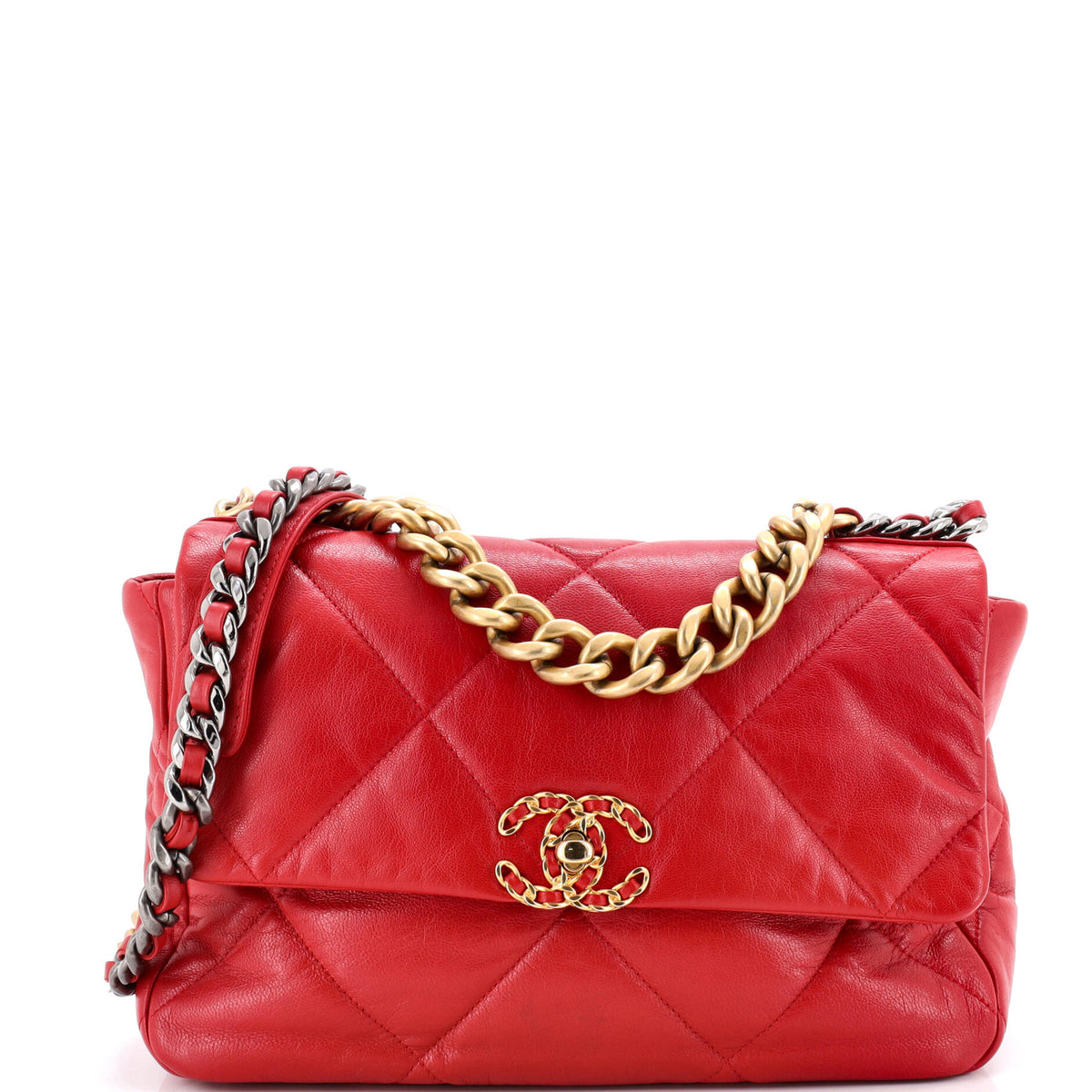 Chanel CHANEL 19 Flap Bag Quilted Leather Large