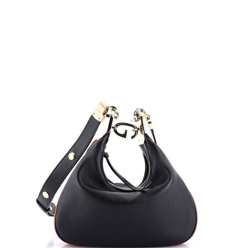 GUCCI Attache Shoulder Bag Leather Small