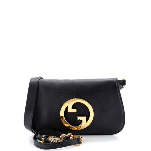 GUCCI Blondie NM Chain Flap Bag Leather Small