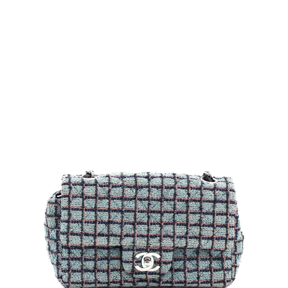 Chanel CHANEL Classic Single Flap Bag Quilted Tweed Mini