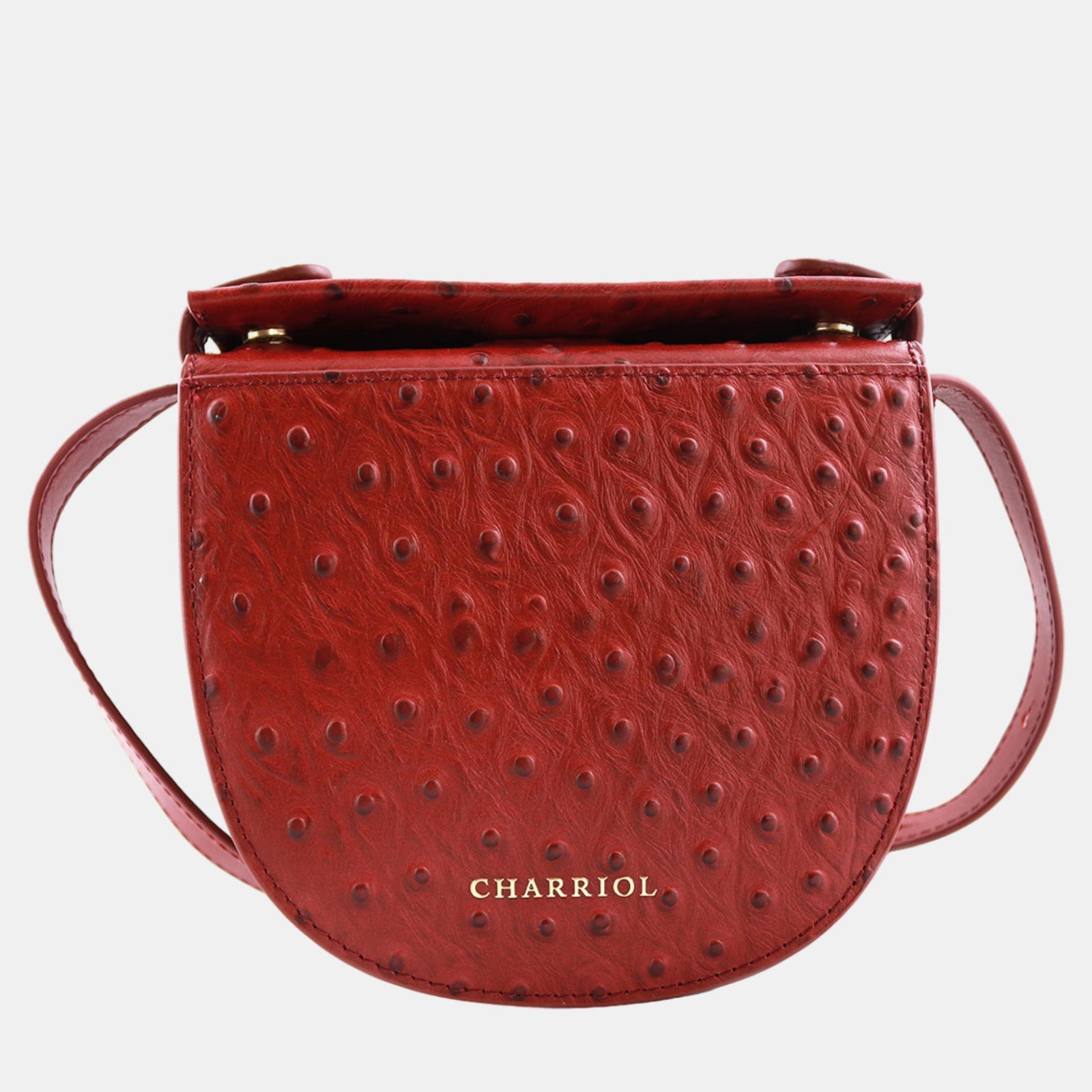 Charriol Bordeaux Leather Passion Ostrich Crossbody