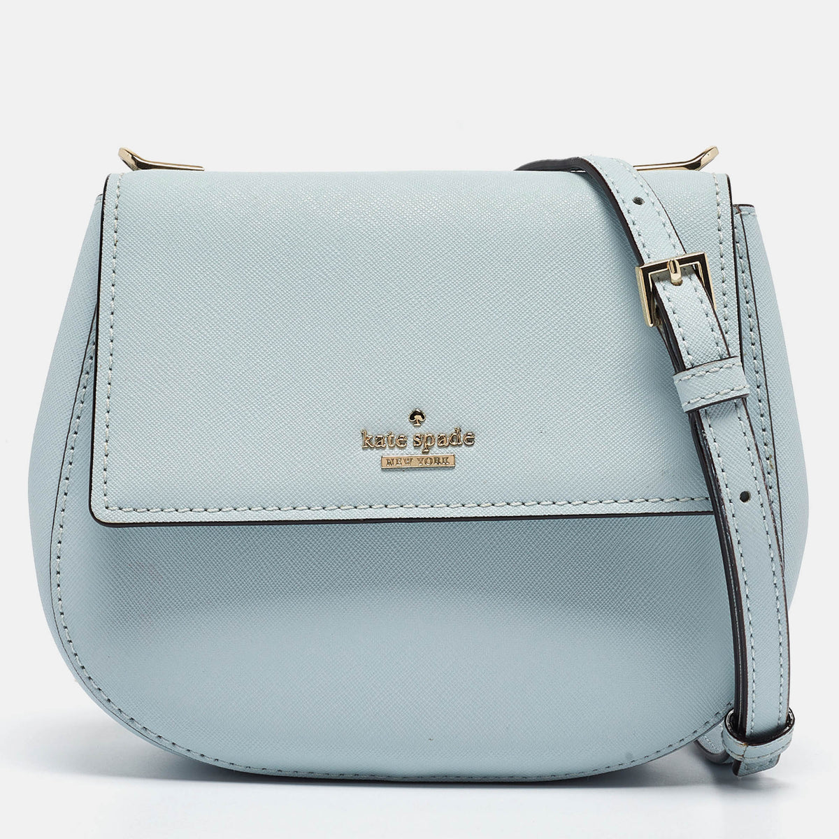 Kate Spade Light Blue Leather Cameron Street Byrdie Crossbody Bag