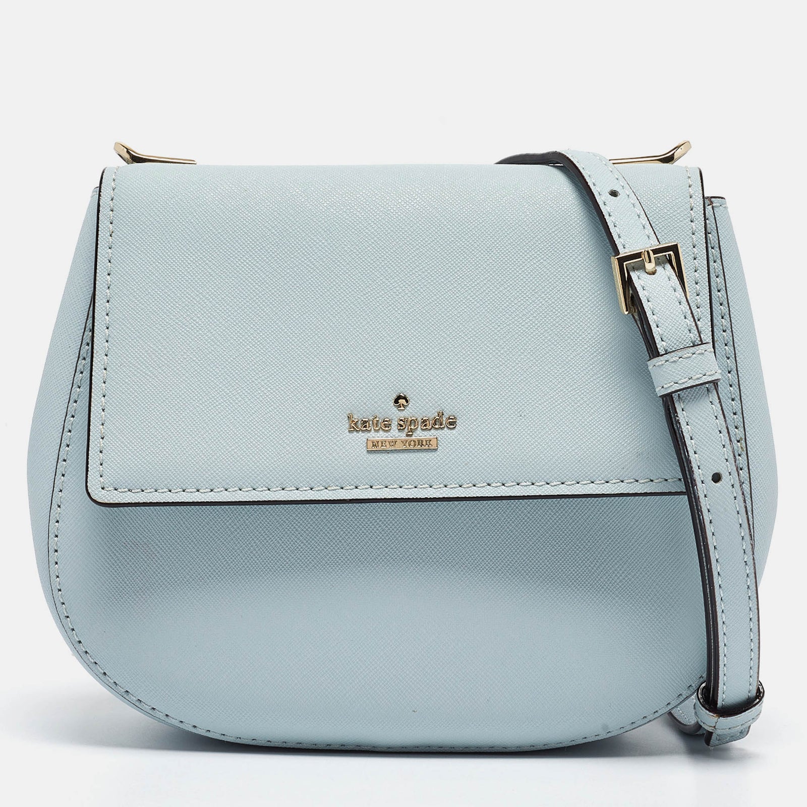 Kate Spade Light Blue Leather Cameron Street Byrdie Crossbody Bag