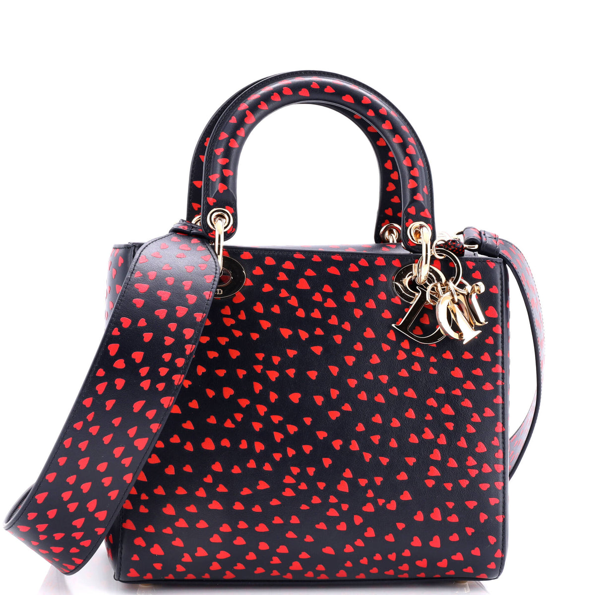 Christian Dior Lady Dior Bag I Love Paris Printed Leather Medium