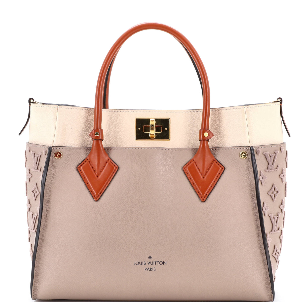 Louis Vuitton On My Side Tote Monogram Tuffetage Leather MM
