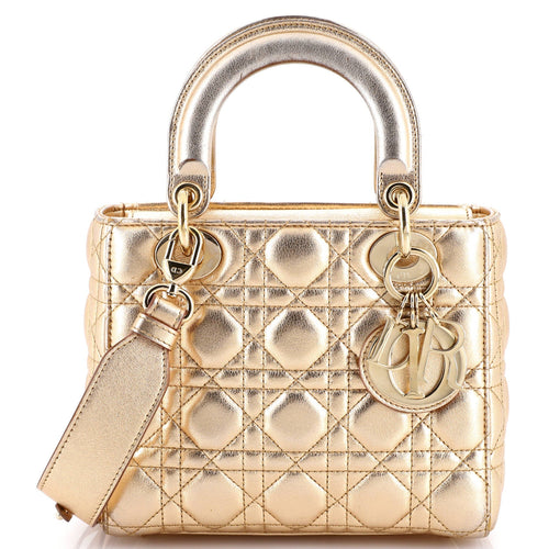 My ABCDior Lady Dior Bag Metallic Cannage Quilt Leather