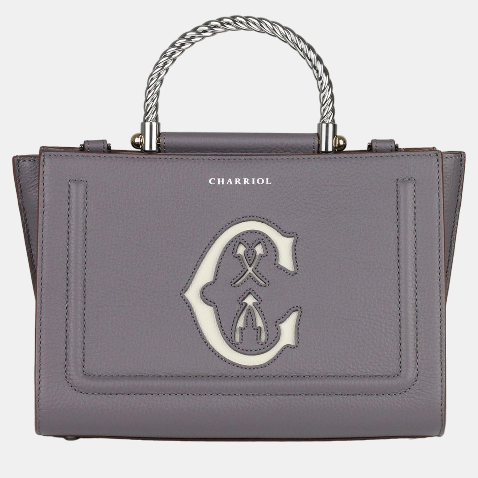 Charriol Storm Grey Leather MARIE OLGA Handbag