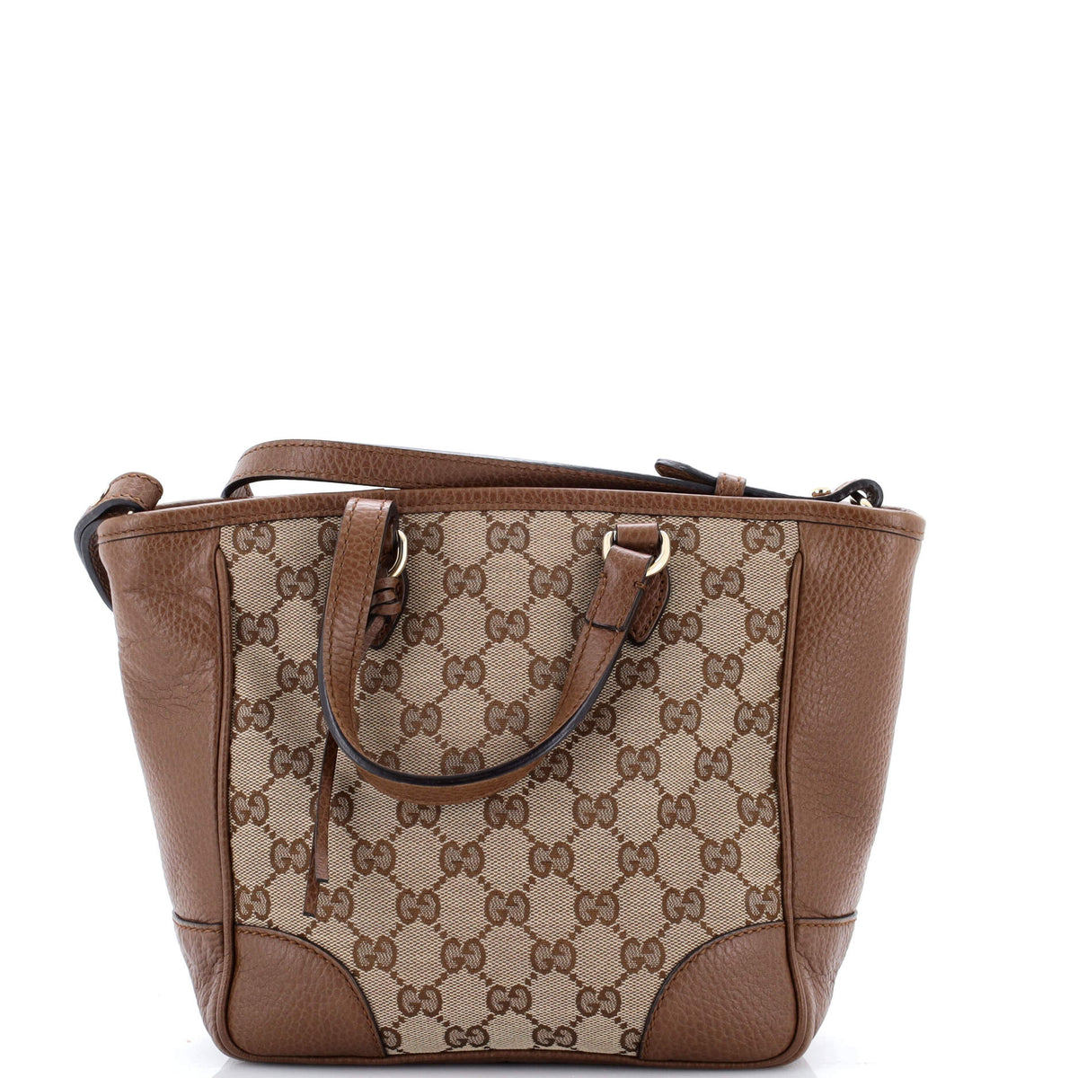 Gucci GUCCI Bree Convertible Tote GG Canvas with Leather Small