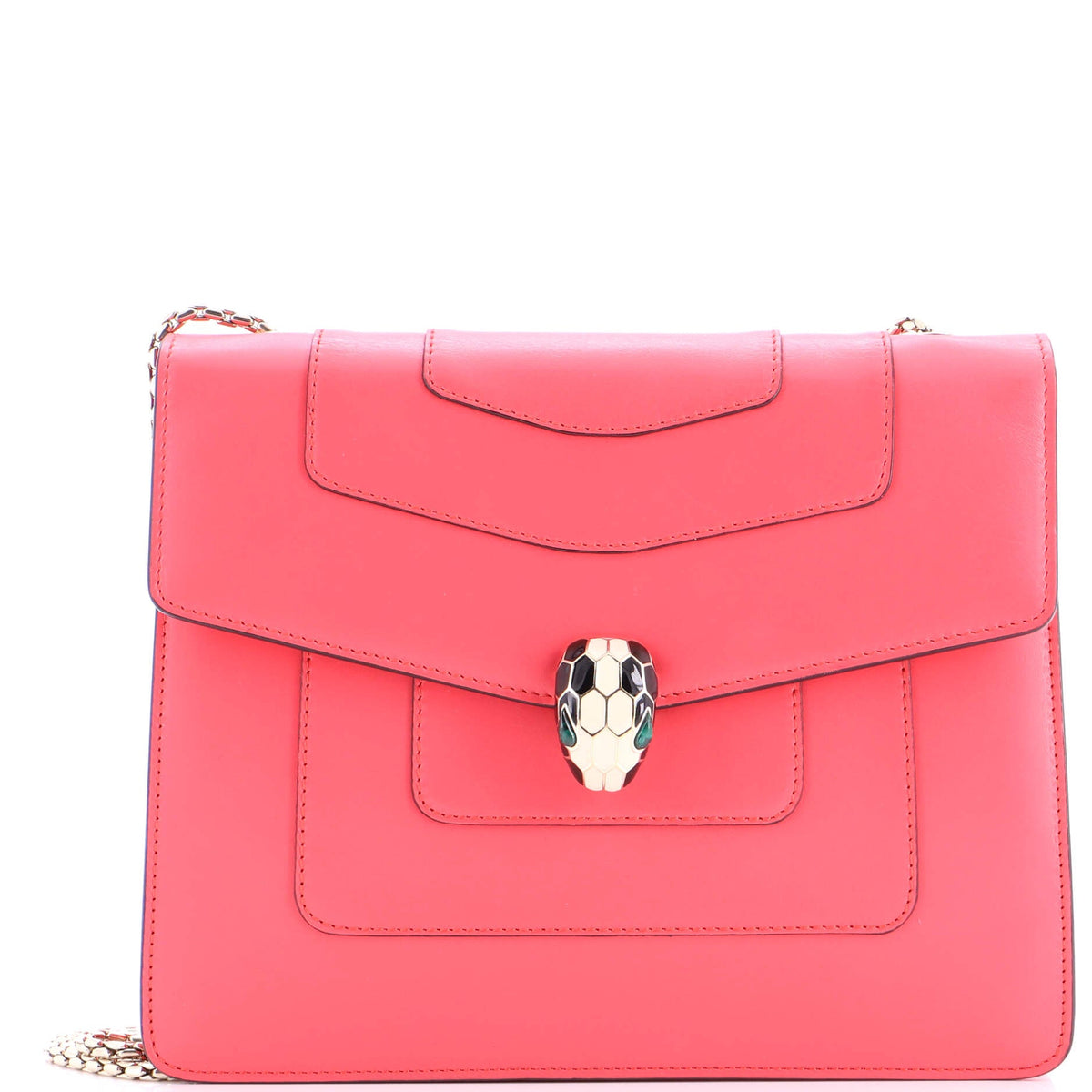 Bvlgari BVLGARI Serpenti Forever Square Shoulder Bag Leather Medium