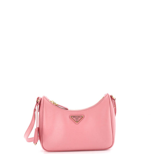 PRADA Re-Edition Hobo Saffiano Leather Mini