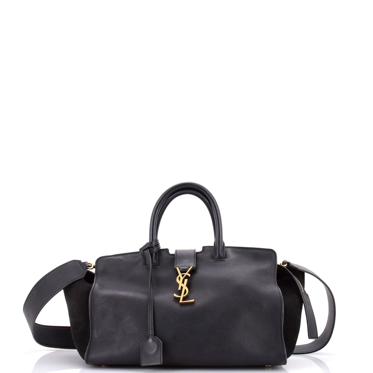 Saint Laurent Monogram Cabas Downtown Leather with Suede Small