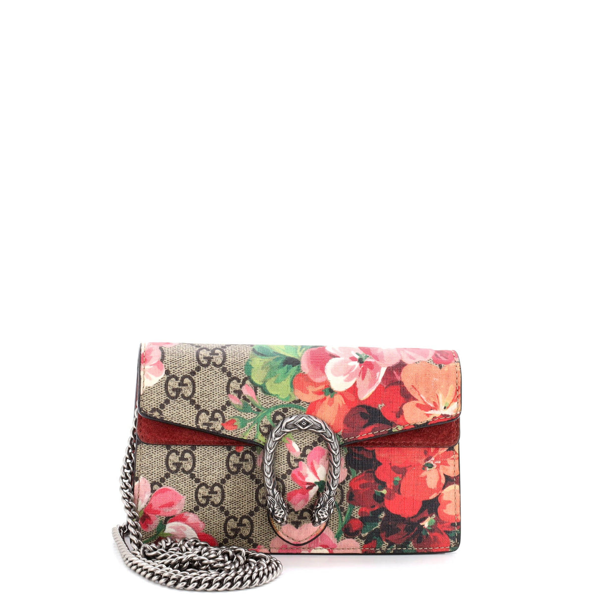 Gucci GUCCI Dionysus Bag Blooms Print GG Coated Canvas Super Mini