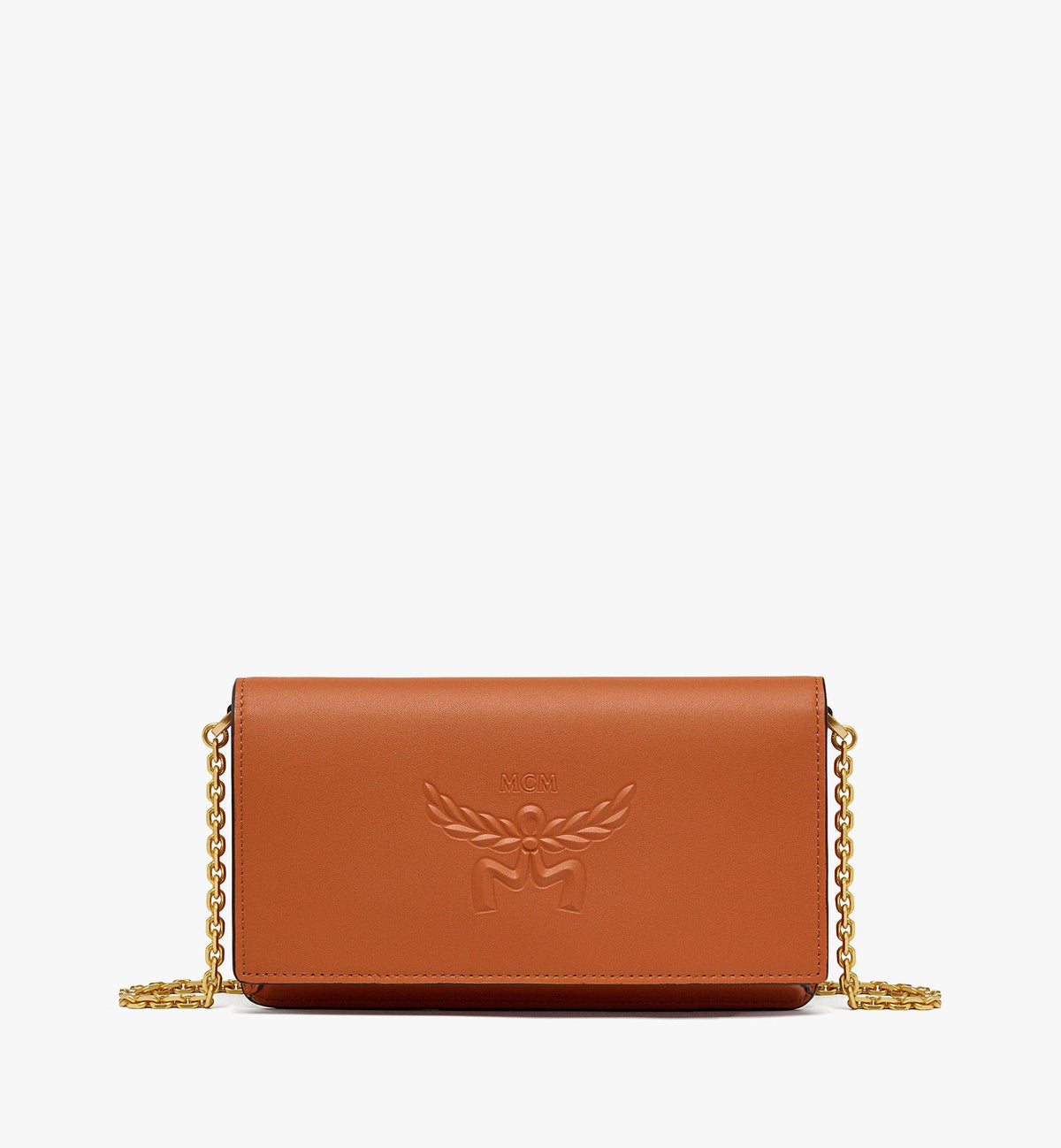 MCM Himmel Chain Wallet In Laurel Calf Leather
