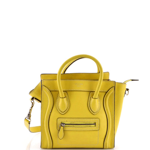 CELINE Luggage Bag Grainy Leather Nano