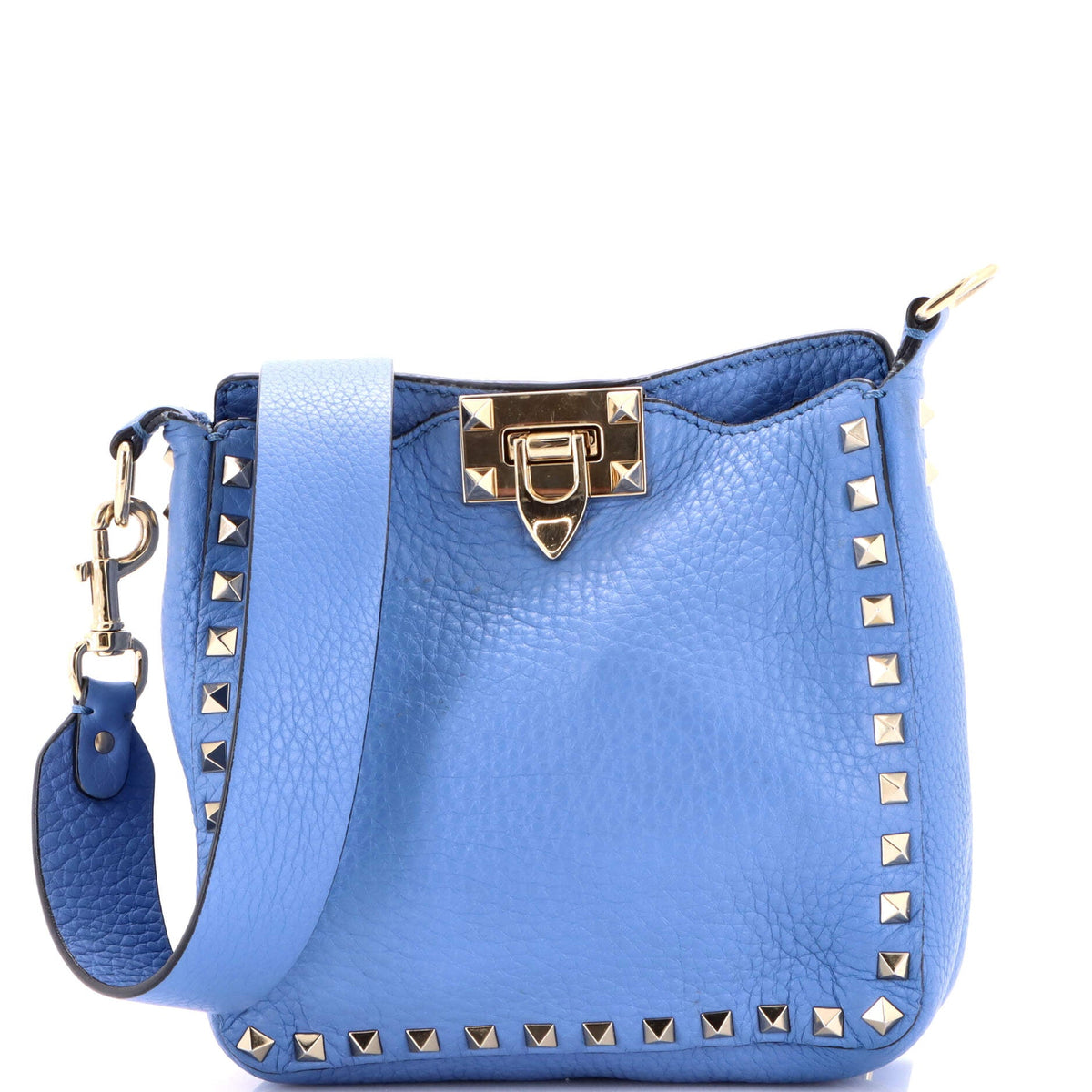 Valentino VALENTINO GARAVANI Rockstud Flip Lock Messenger Bag Leather Mini