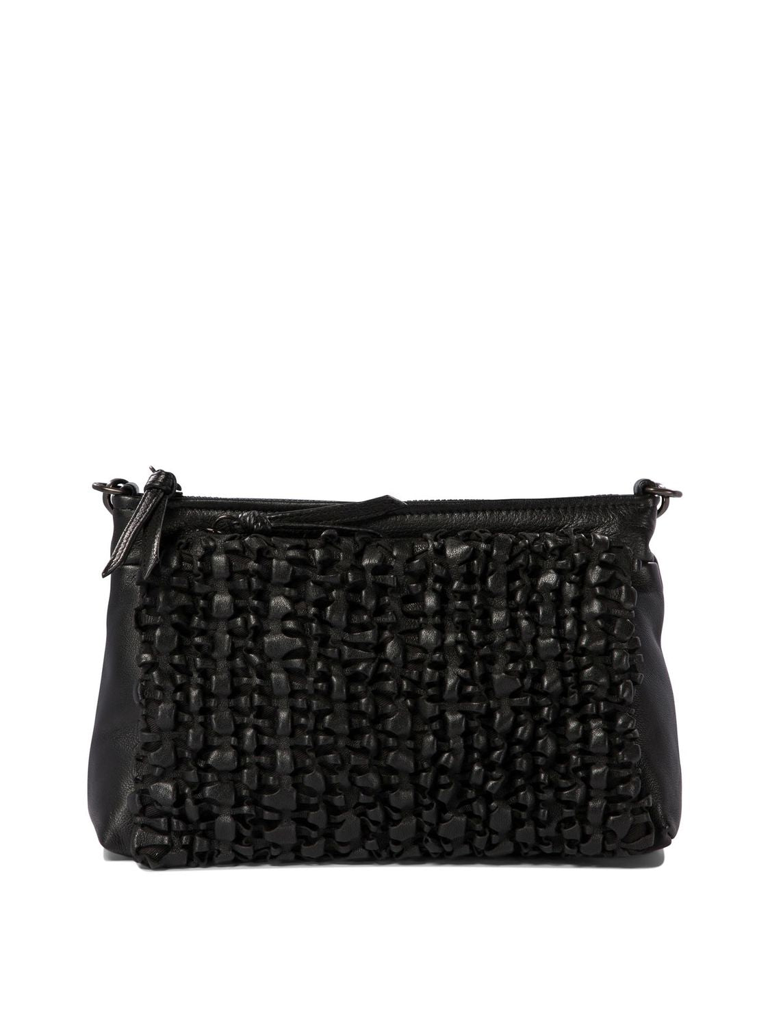 Giancarlo Nevola Women's "riccio" Shoulder Bag in Black | H818N14002RICCIO Color NERO