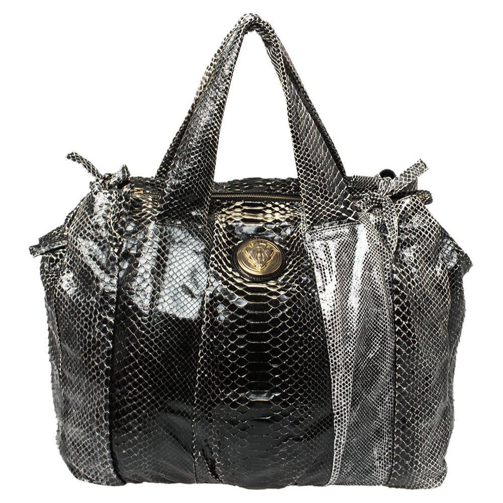 Gucci Black Python Large Hysteria Tote