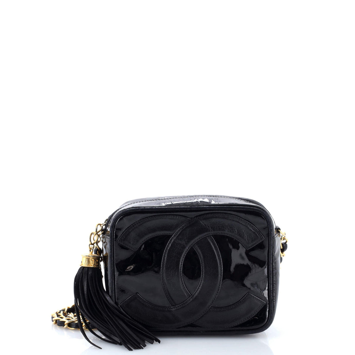 Chanel CHANEL Vintage CC Camera Bag Patent Mini