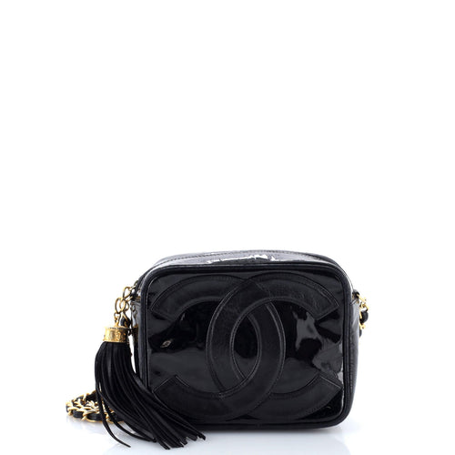 CHANEL Vintage CC Camera Bag Patent Mini