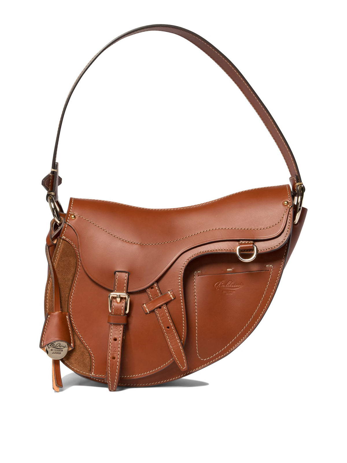 Boldrini Selleria Women's "sveva" Shoulder Bag in Brown | 7320RIBOTGOLDEN