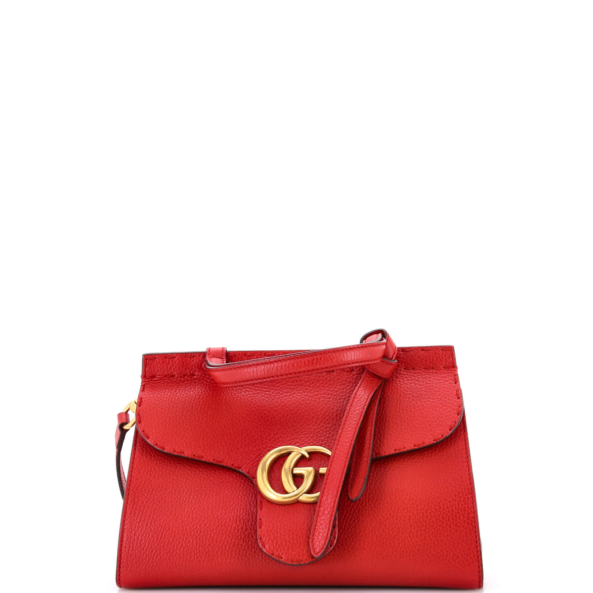 Gucci GUCCI GG Marmont Top Handle Bag Leather Mini