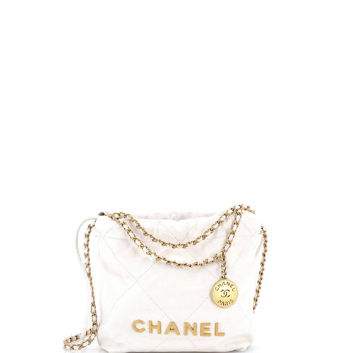 CHANEL 22 Chain Hobo Quilted Calfskin Mini
