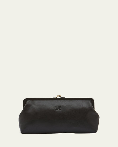 Manuela Vegetable-Tanned Leather Clutch Bag